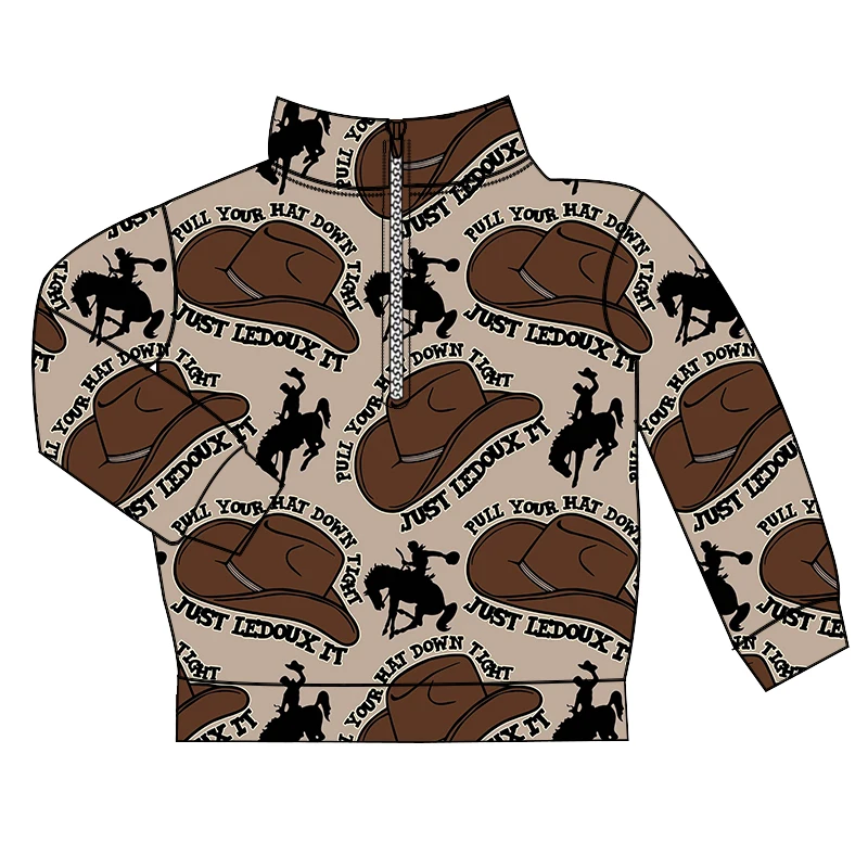 New Arrival Silver Fox Fabric Toddler Boy Girl Jacket Tops Western Winter Long Sleeve Kids Polar Fleece Zipper Sherpa Pullover