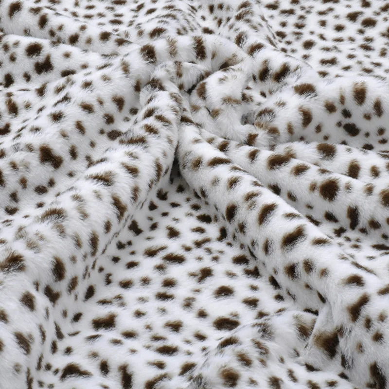 100% полиэстер искусственный мех кролика 10 мм с животным принтом Высококачественный для одежды модный аксессуар мягкая игрушка