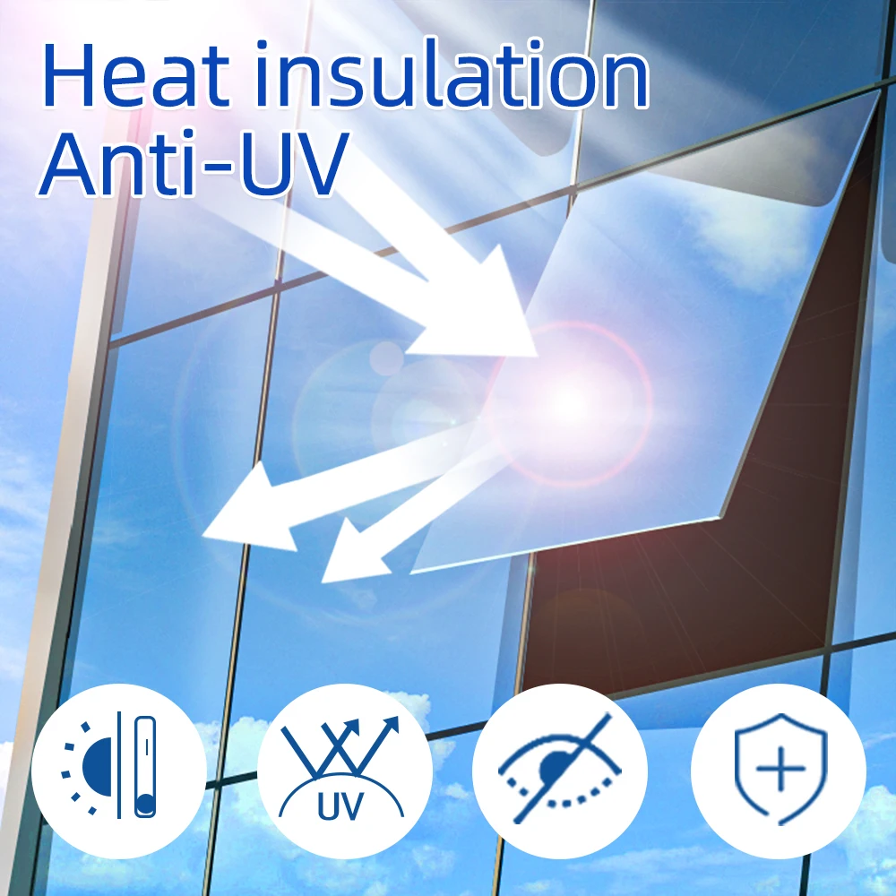 Window Film Heat Insulation One Way Mirror Self-Adhesive Solar Anti-uv Building Film Window Solar Film