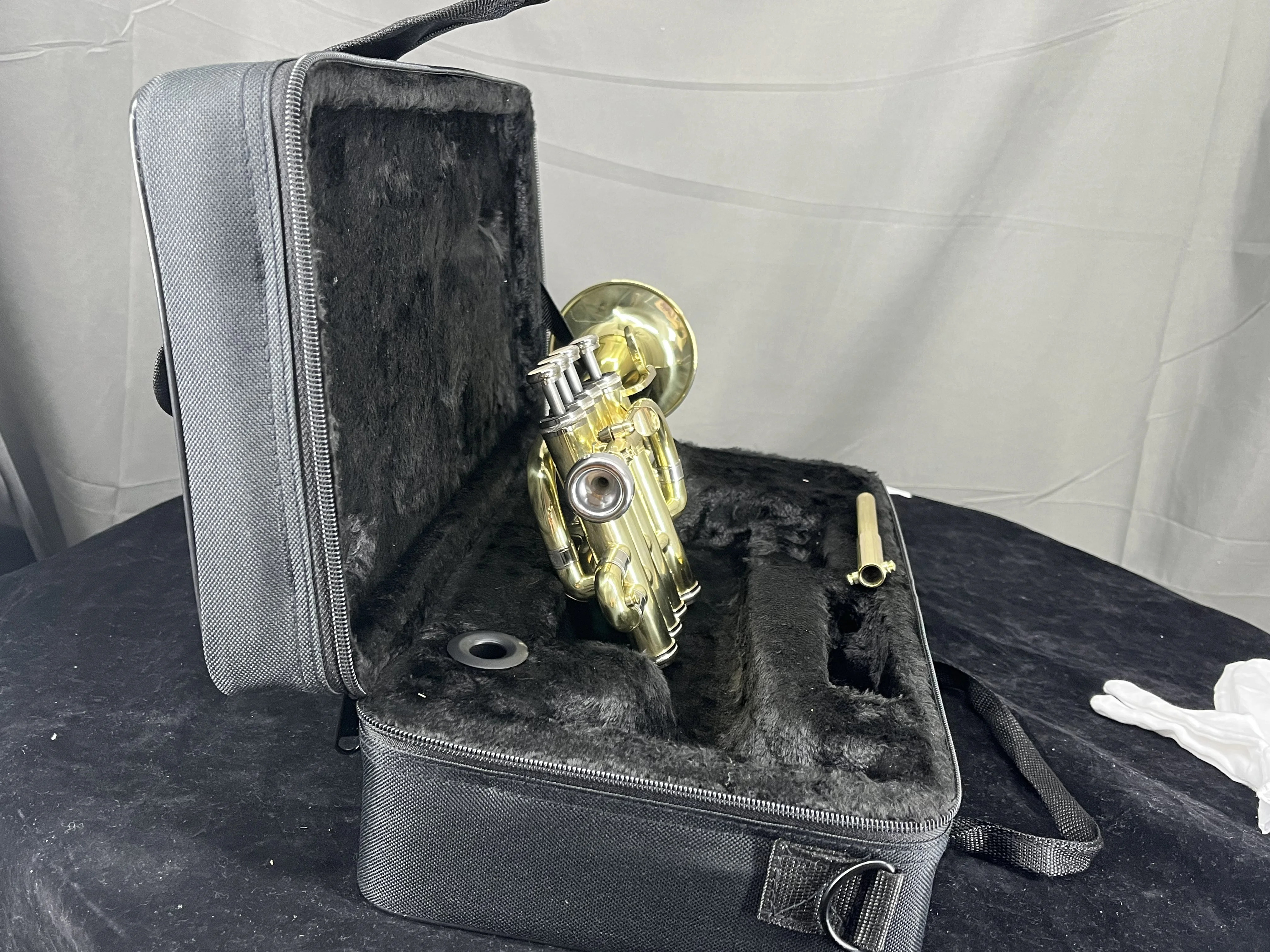 Sinomusik Yellow Brass Piccolos Trumpet windbrass for  professional player