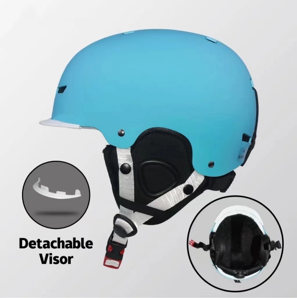 MONU 2022 New Winter Sports Snowboarding Skiing Helmets ABS EPS with Adjustable Strap for Children Kids Adults CE EN1077