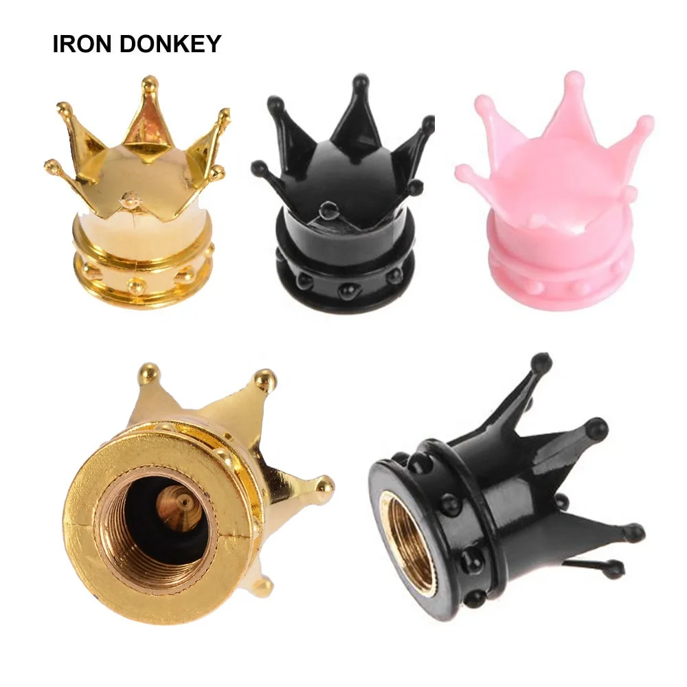 IRONDONKEY Cute Crown Series Valve Cap General Motors Tire Dust Cap Universal Bicycle Motor Vehicle Auto Dust Cover Wholesale