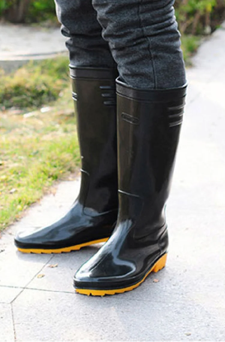 
Factory Direct Pvc Rubber Sole Labor Protection Waterproof Men Rain Boots Shoes 