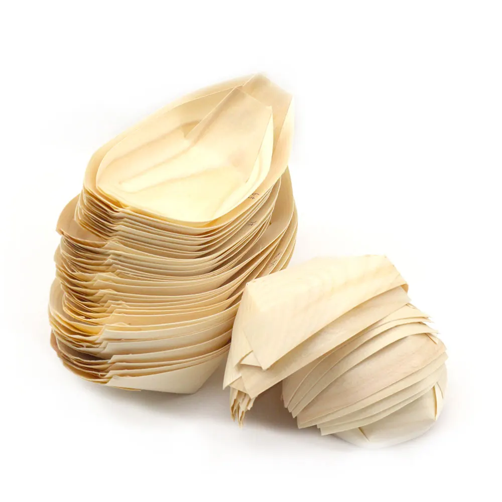 Good Quality Wooden Made Takoyaki Boat For Restaurant Dinnerware