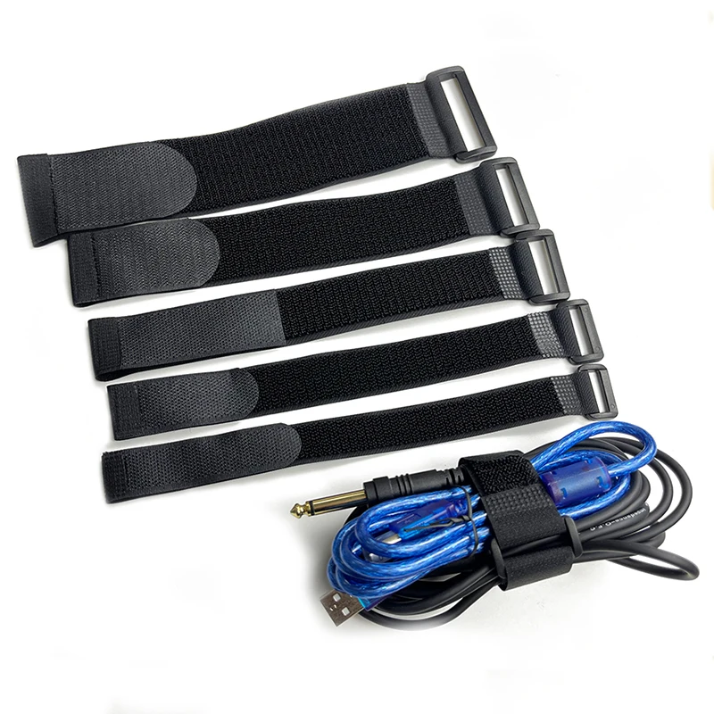 Factory Direct Sales 38mm*300mm Heavy Duty Soft Elastic Adjustable Customized Flexible Hook & Loop Cable Tie