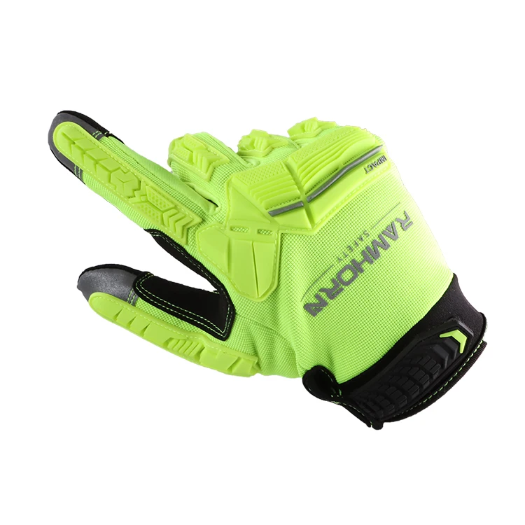 Cowhide Leather Handling gloves Heavy Duty Industrial Work Anti Impact Mechanical Gloves