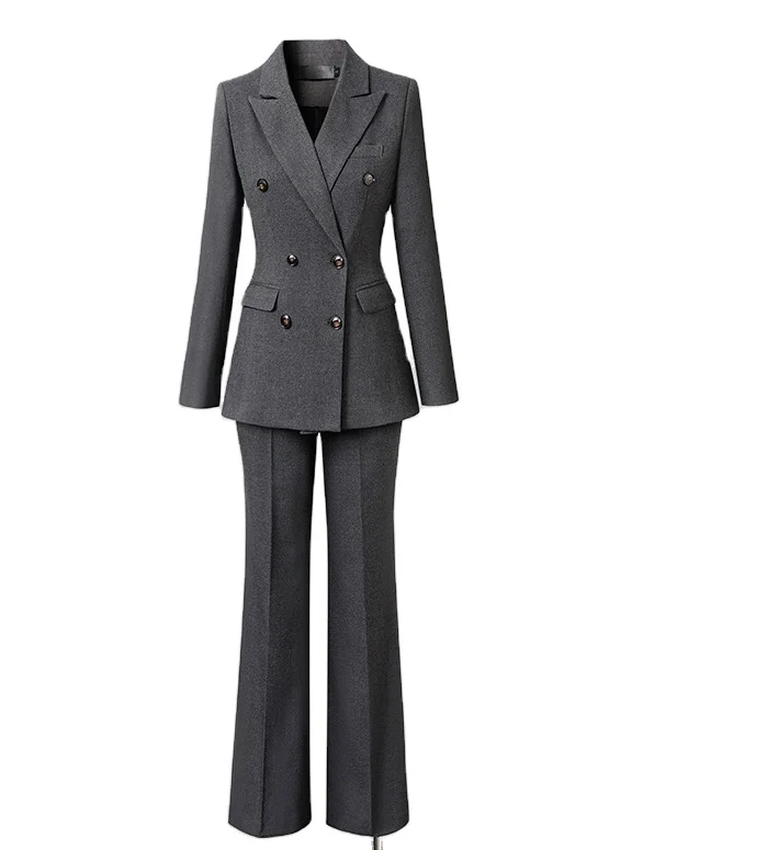 Floral collar white slim fit suit with long sleeves and trousers
