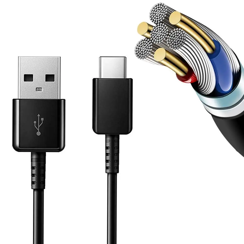 Adaptive Fast Charging Wall Charger Adapter with USB Type C Cable Quick Charge for Samsung Galaxy