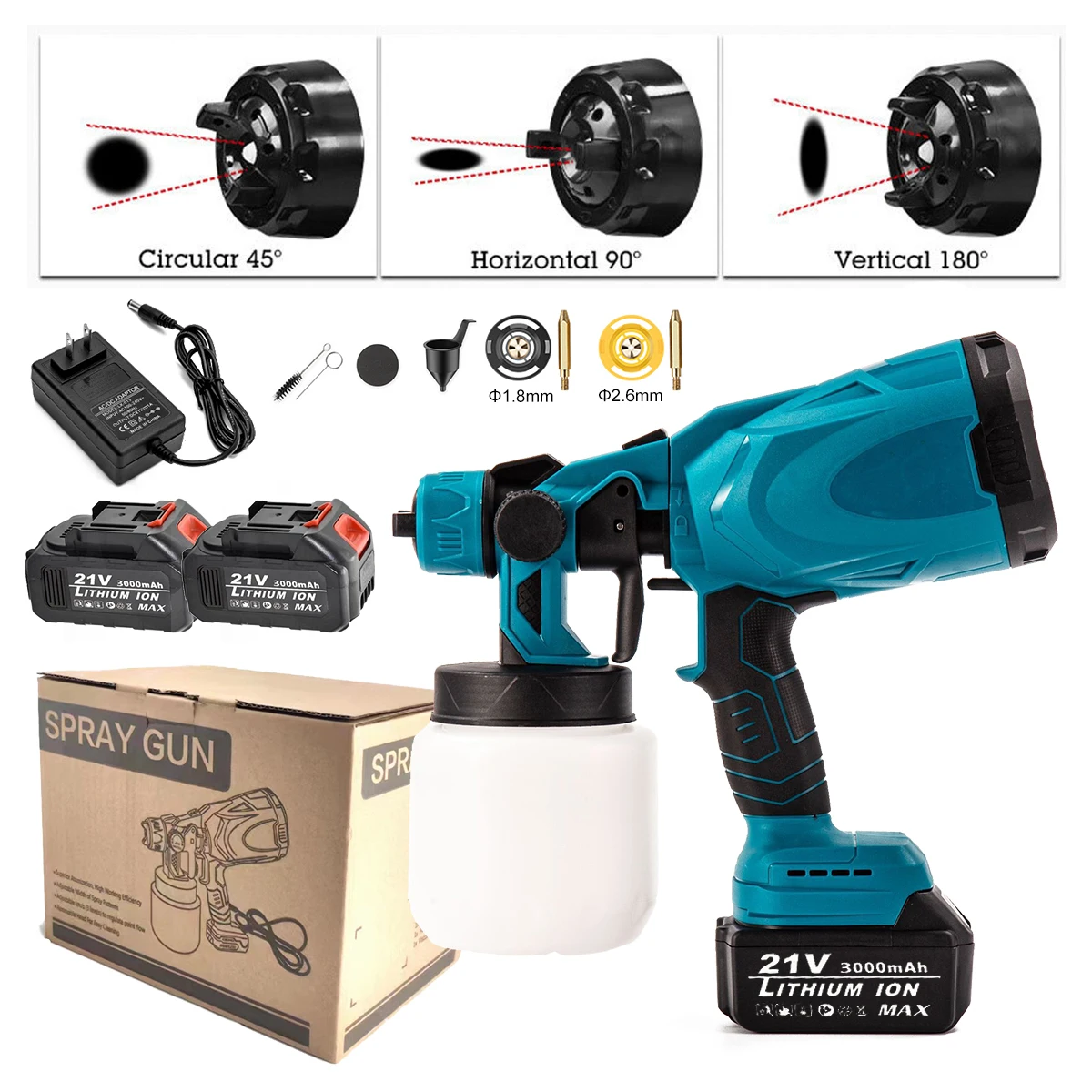 New Arrival Handheld Cordless Airless Painting Machine Portable Lithium Battery Powered Paint Spray Gun