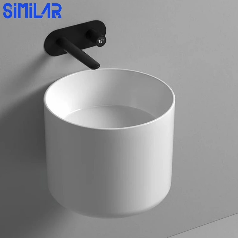 SIMILAR Ceramic Wall Mounted Wash Sink European Style Wall Hung Basins