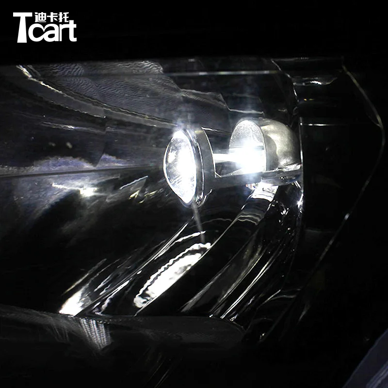 Tcart auto headlamp 35W*2 H4 hi/lo LED projector lens 5500K 12V/24V H4 LED high-low headlights car styling H4 LED Conversion Kit