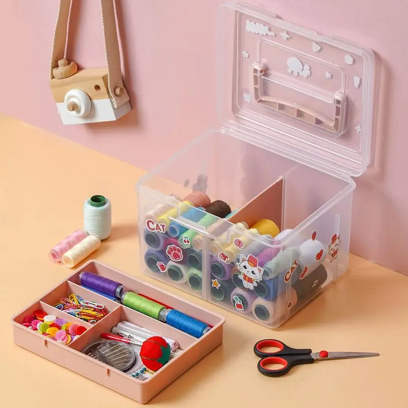 Convenient Large Capacity Multi-Layer Sewing Organizer with Dustproof Design