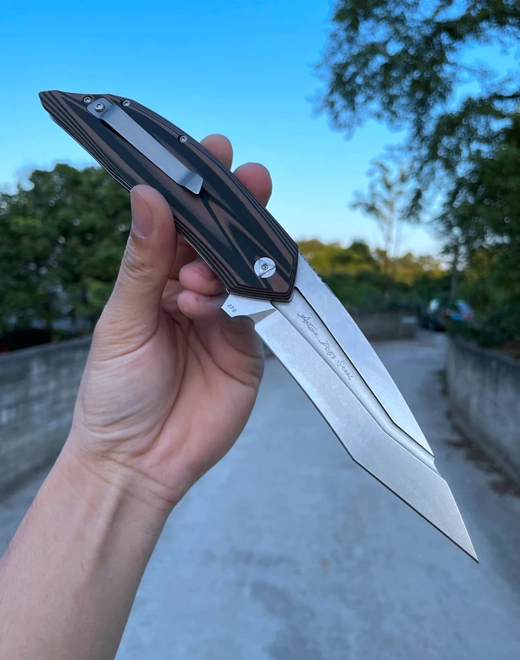 3.8 Inch DC53 Steel Brown G10 Handle Folding Blades Pocket Knife For Outdoor Camping Hunting Survival Tools