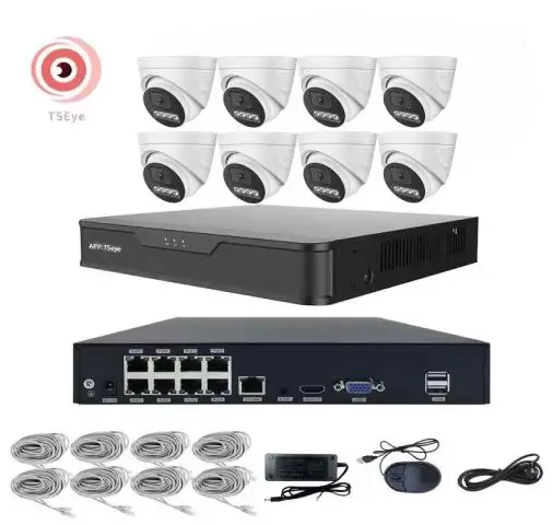 8-мегапиксельная IP-камера HD 4K купольная башня система видеонаблюдения широкоугольная аудио-видео цветная Ночная камера ночного видения беспроводная безопасность для дома
