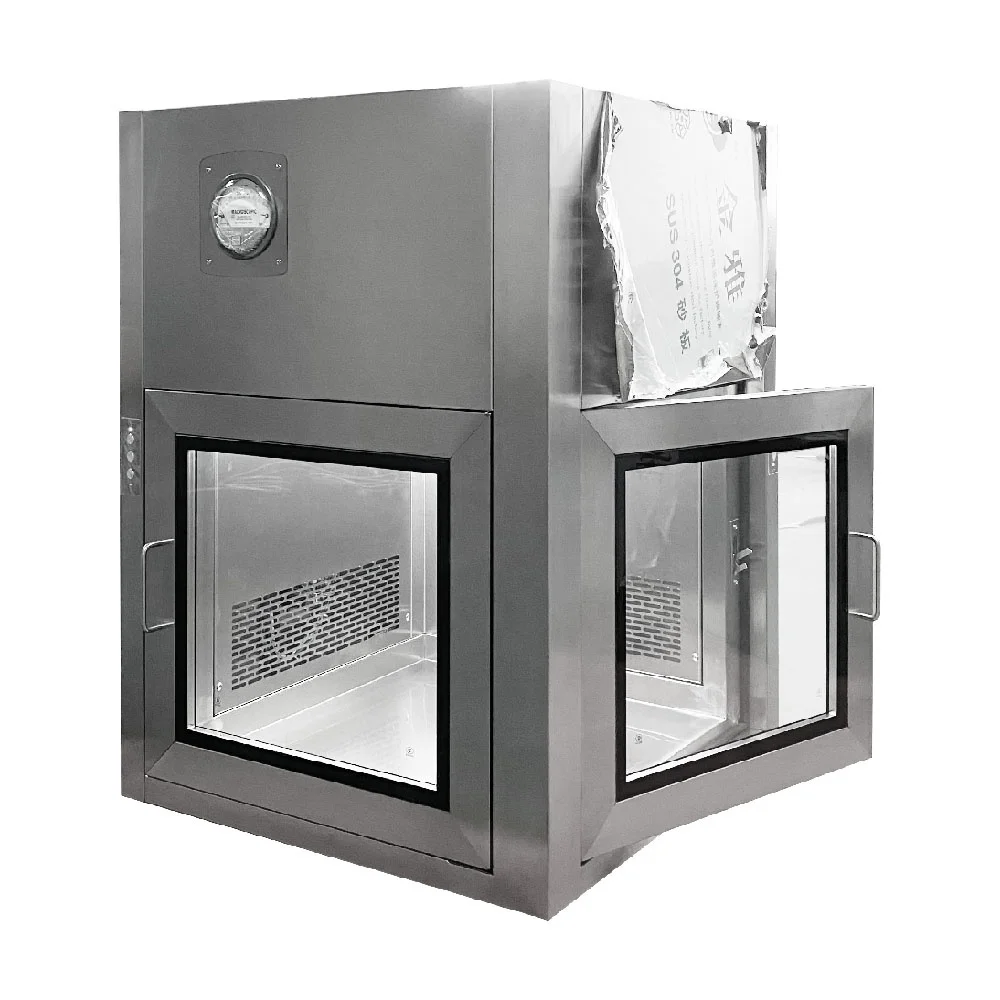 Индивидуальная нержавеющая сталь статическая воздушная душевая Проходная коробка интерлокировка трансмиссионного окна для чистых помещений новое состояние