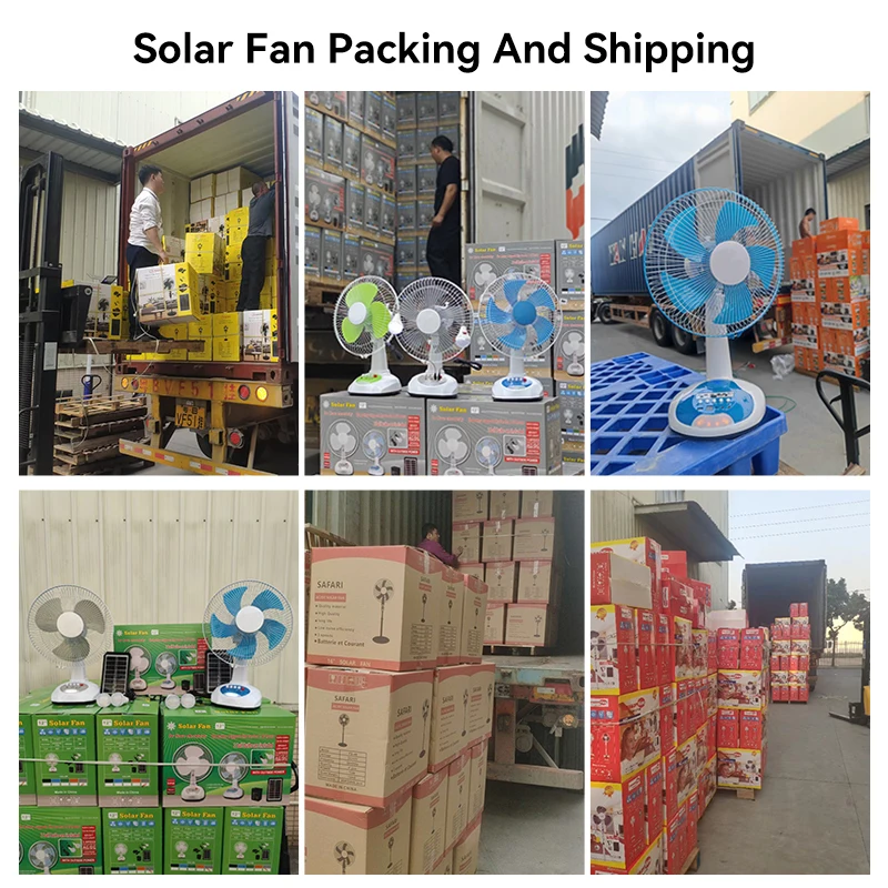 Small Super Power Manufacturers of Solar Car Fan 6 Inch Built-in Battery Solar Table Fan kit for Outdoor Camping or Home Use