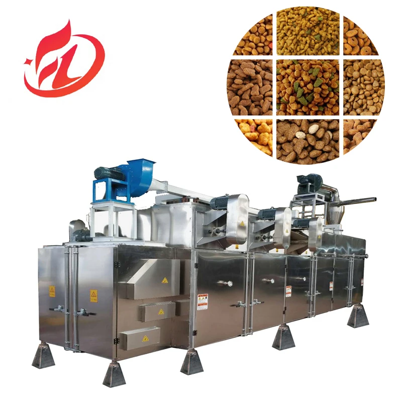 Twin Screw Extruder Fish Dog Feed Pet Food Production Line Gearbox Mixer Manufacturing Plants Raw Dog Food Processing Machines