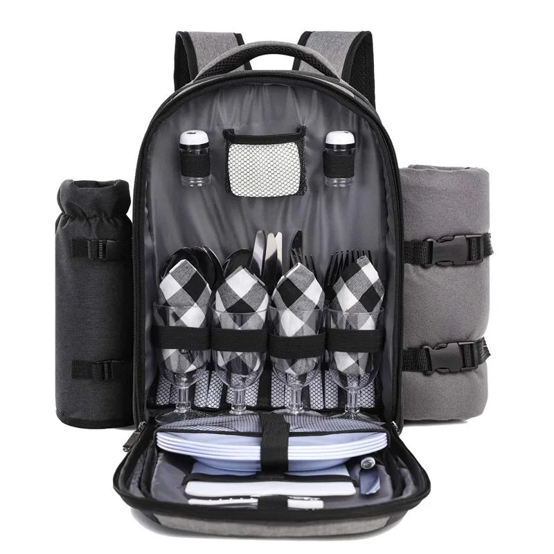 Большой емкости семейный наружная упаковка сумка для пикника на заказ Кемпинг Сумка для 4 человек рюкзак для пикника