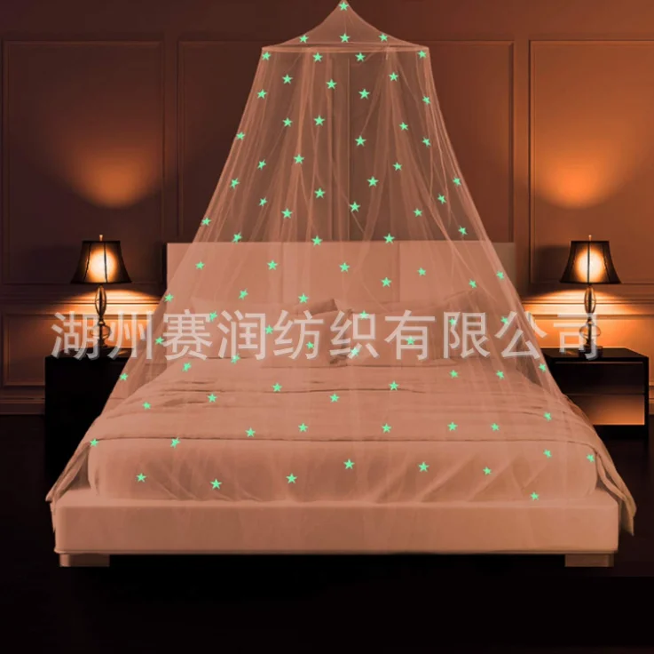 Hot Sell Kid Baby Canopy Bed cover Glowing In The Dark Luminous Mosquito Net Bed Curtain Bedding Round Dome Tent