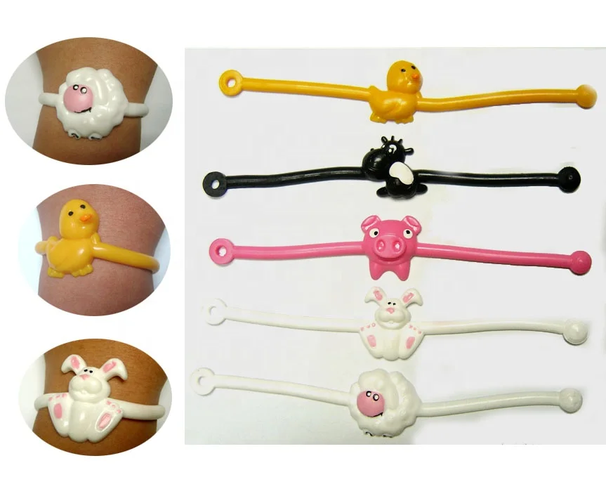 cheap price farm animal character rubber bracelet
