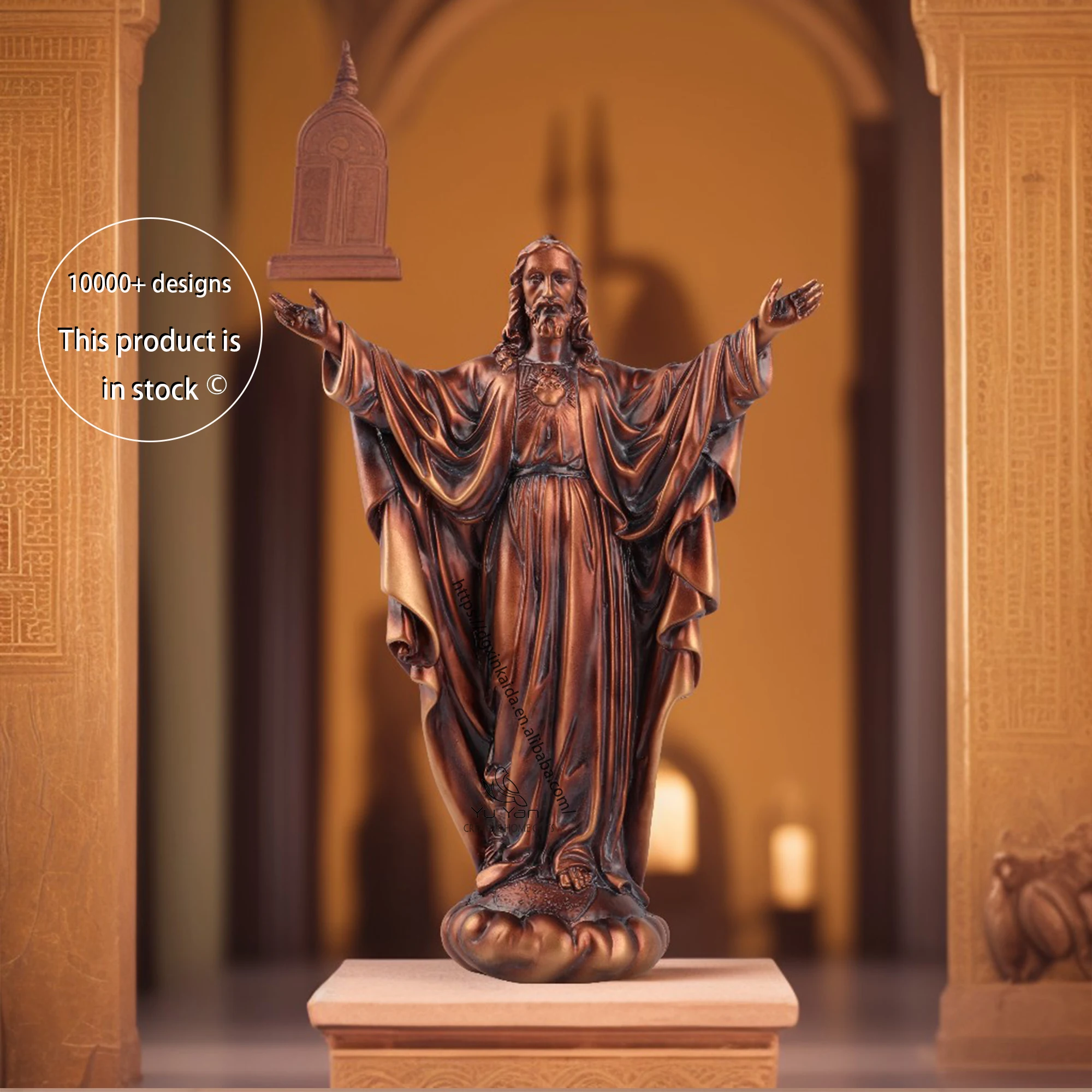 Factory wholesale catholic religious statues resin christian decor table ornament sleeping jesus classical polyresin statue