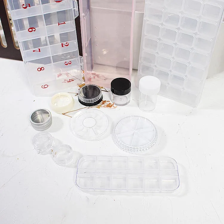 Wholesale High Quality Empty Clear Plastic Organizer Storage Containers For DIY Art Craft Nail Gemstones Bead Storage