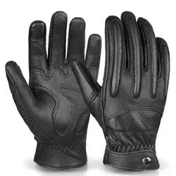Vintage motorcycle gloves for men Guantes Motociclista De Piel Estilo Retro Nuevo Modelo luvas de moto touch
