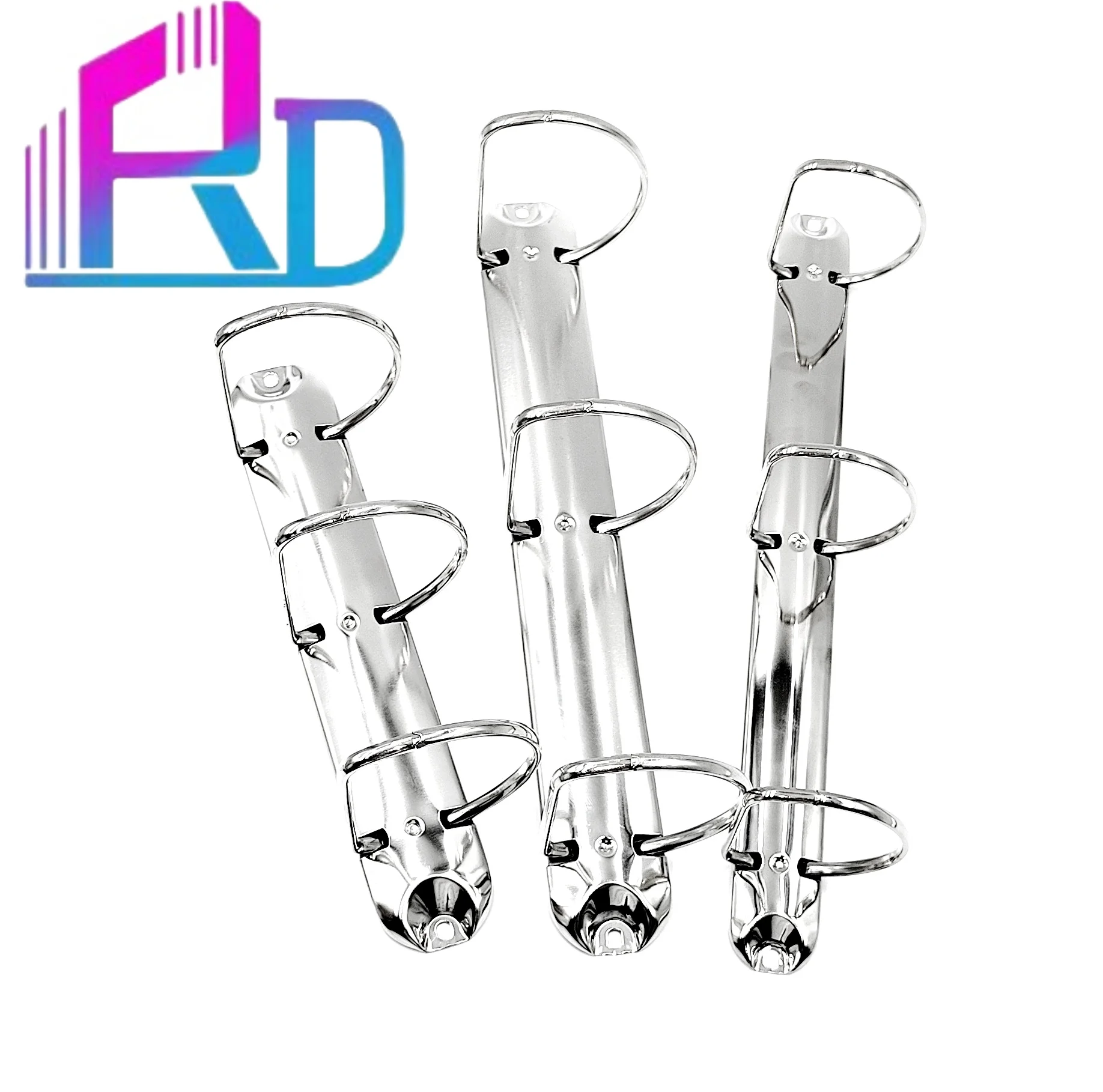 High quality Good quality D Type 3 Ring Metal Binder No switch Clip  Stationery Accessories