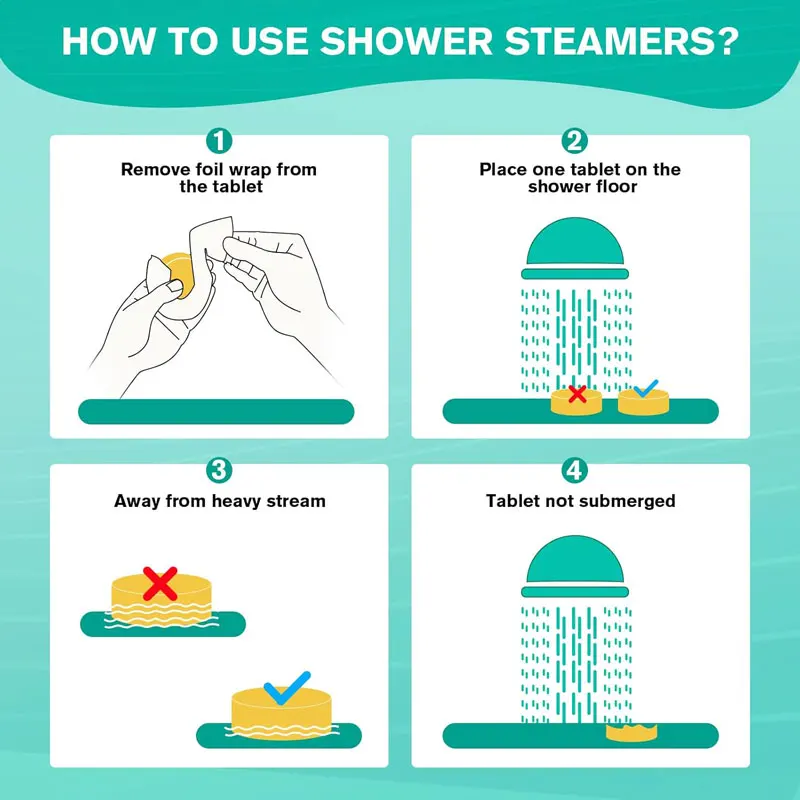 Shower Steamers Aromatherapy Shower Bombs Eucalyptus Shower Tablets For Nasal Congestion Essential Oil Stress Relief Bath Gifts