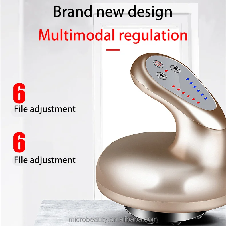 Handheld massage hammer cupping scraper with heating and suction, vacuum suction cup slimming massager