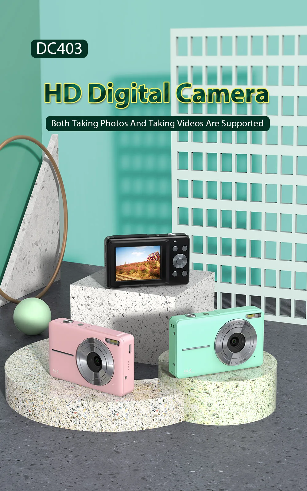 Photography Professional  action Digital Camera with 16X Digital Zoom  LCD Screen Digital pocket rechargeable Camera