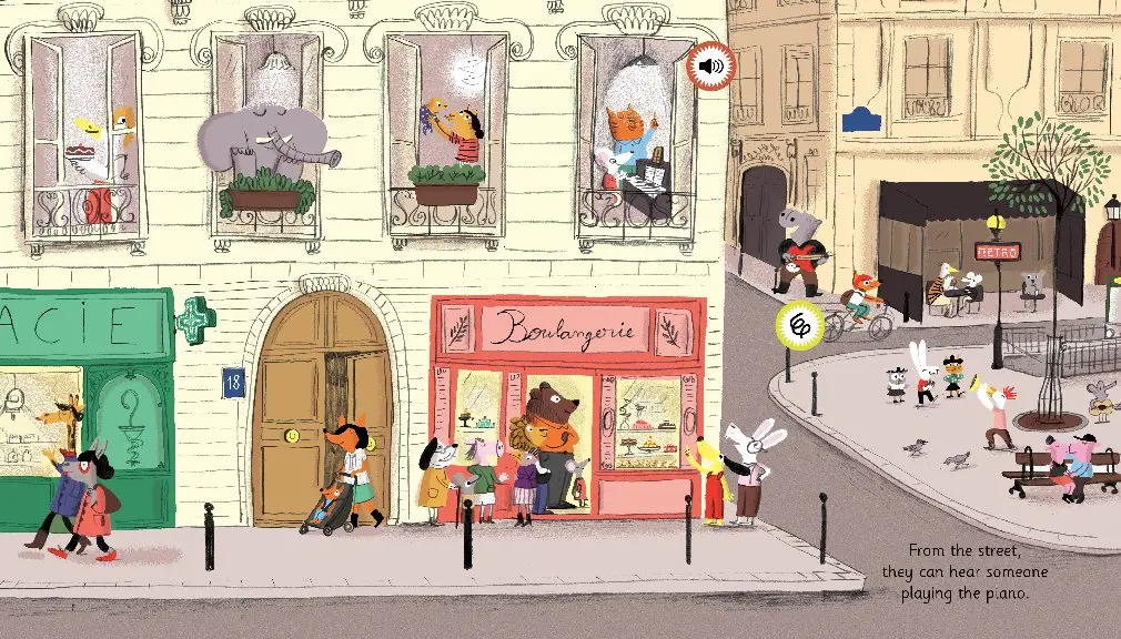 Poppy and Mozart Storybook with 16 musical sounds children sound book