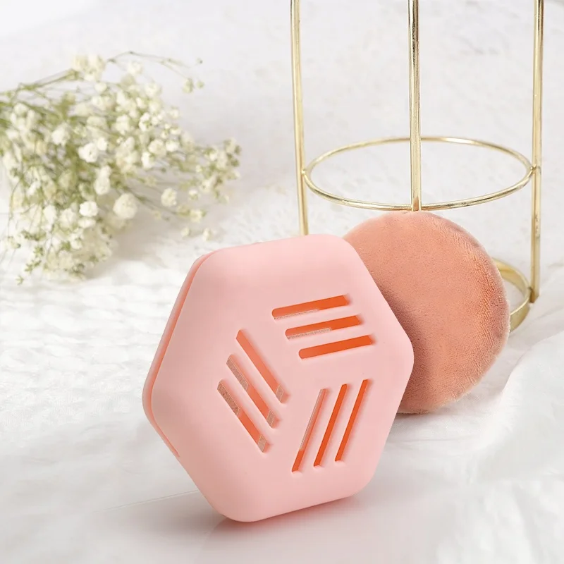 Wholesale Custom Beauty Powder Puff Silicone Box Makeup Sponge Box Silicone Packaging Box