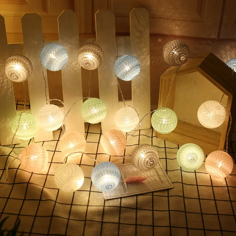 New Christmas Cotton Pompom Ball Led Fairy String Lights For Wedding Globos Party Decoration Led Cotton Ball Light