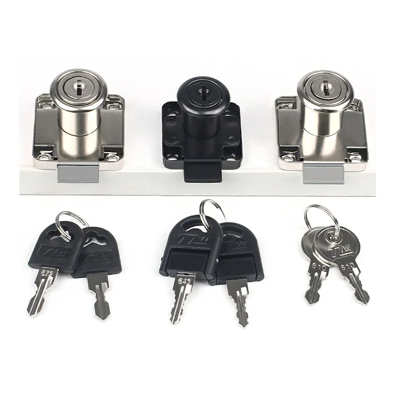 Soruda   Die-Cast Zinc Alloy Housing and Cylinder Dresser Key Cabinet Lock Cabinet Electric Door Cylinder Cam Lock