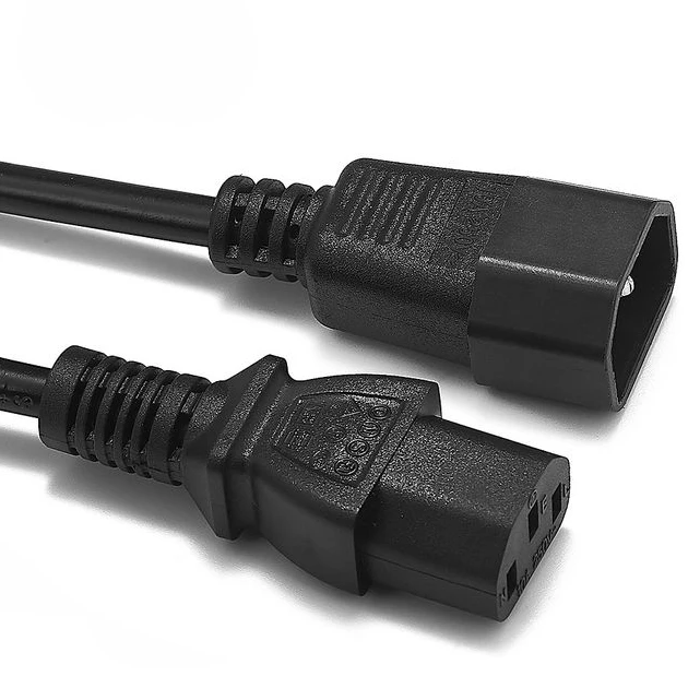1.8M 2M 0.75MM2  c14 to c13 power cord IEC C13 Male to C14 female Power Extension AC Power Cable