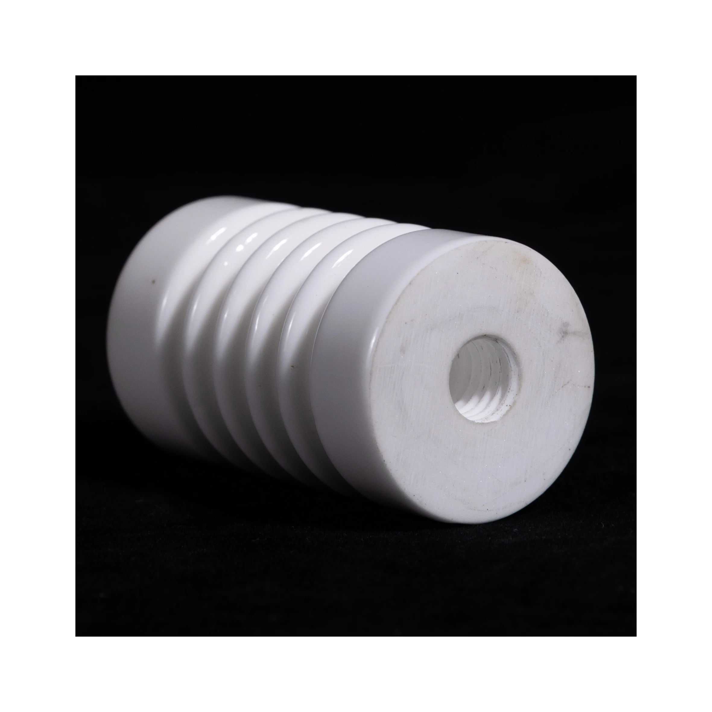 Glazed high heat 95 alumina ceramic isolator yarn guide wheel coil guide pillar column ceramic factory manufacturer