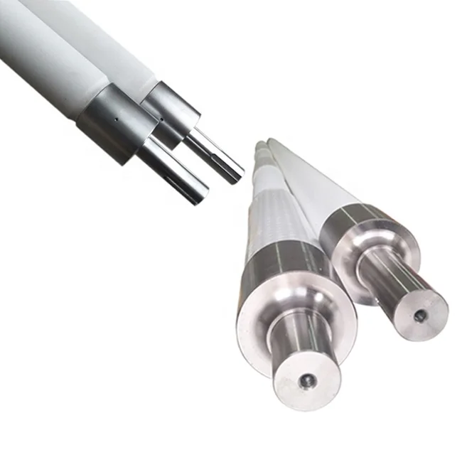 Quartz fused silica ceramic hollow roller for silicon steel continuous annealing furnace