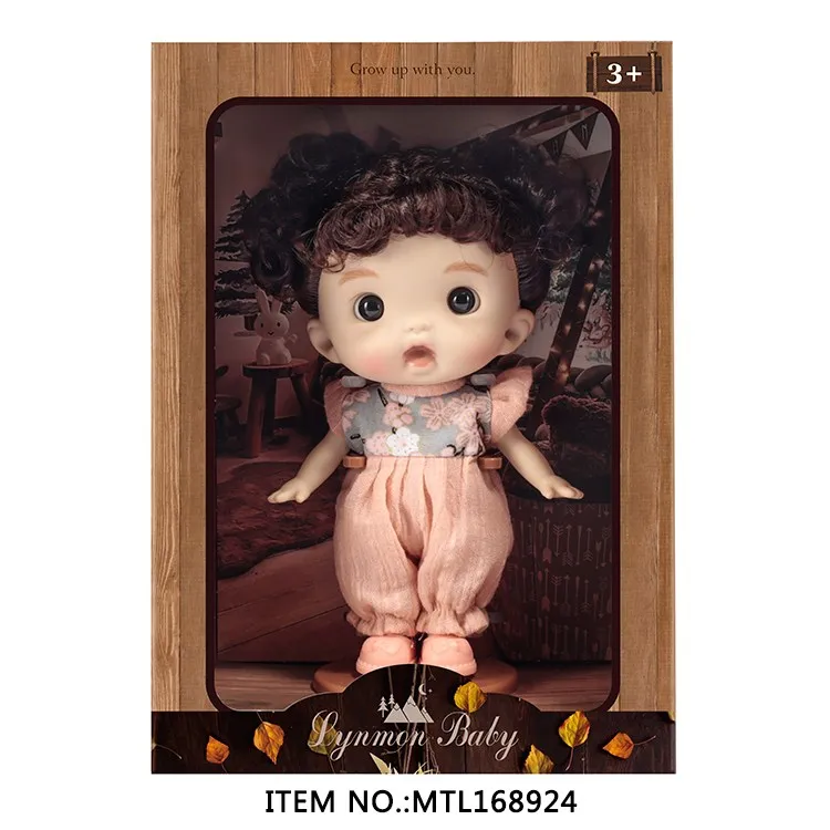 Newest 7 inch PVC Little doll set  full body cute miniature mini toy dolls Princess toy dolls for girls
