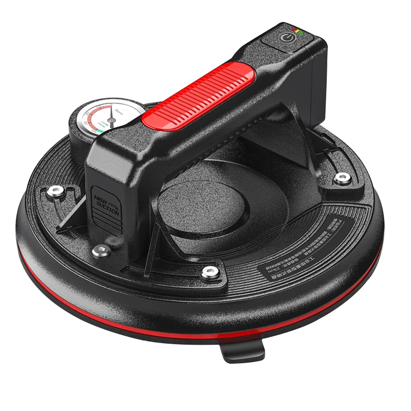 Glass Suction Cup Electric Vacuum Suction Cup Lifter 220KGS Heavy Duty Hand-held with pressure gauge