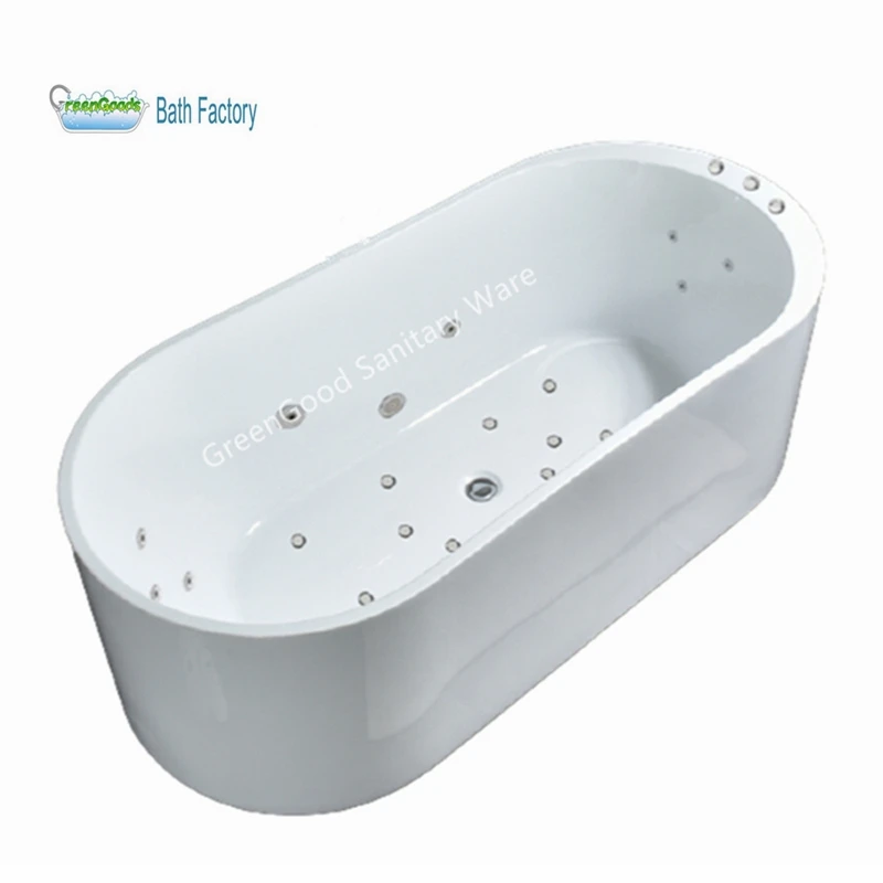 Japanese Bathroom Fiberglass Oval 2 Person Tub Soaking Whirlpool Bathtubs With Shower