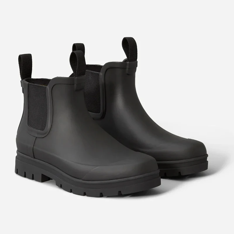 Non-slip waterproof rain rubber shoes women fashion adult ankle rain boots for women