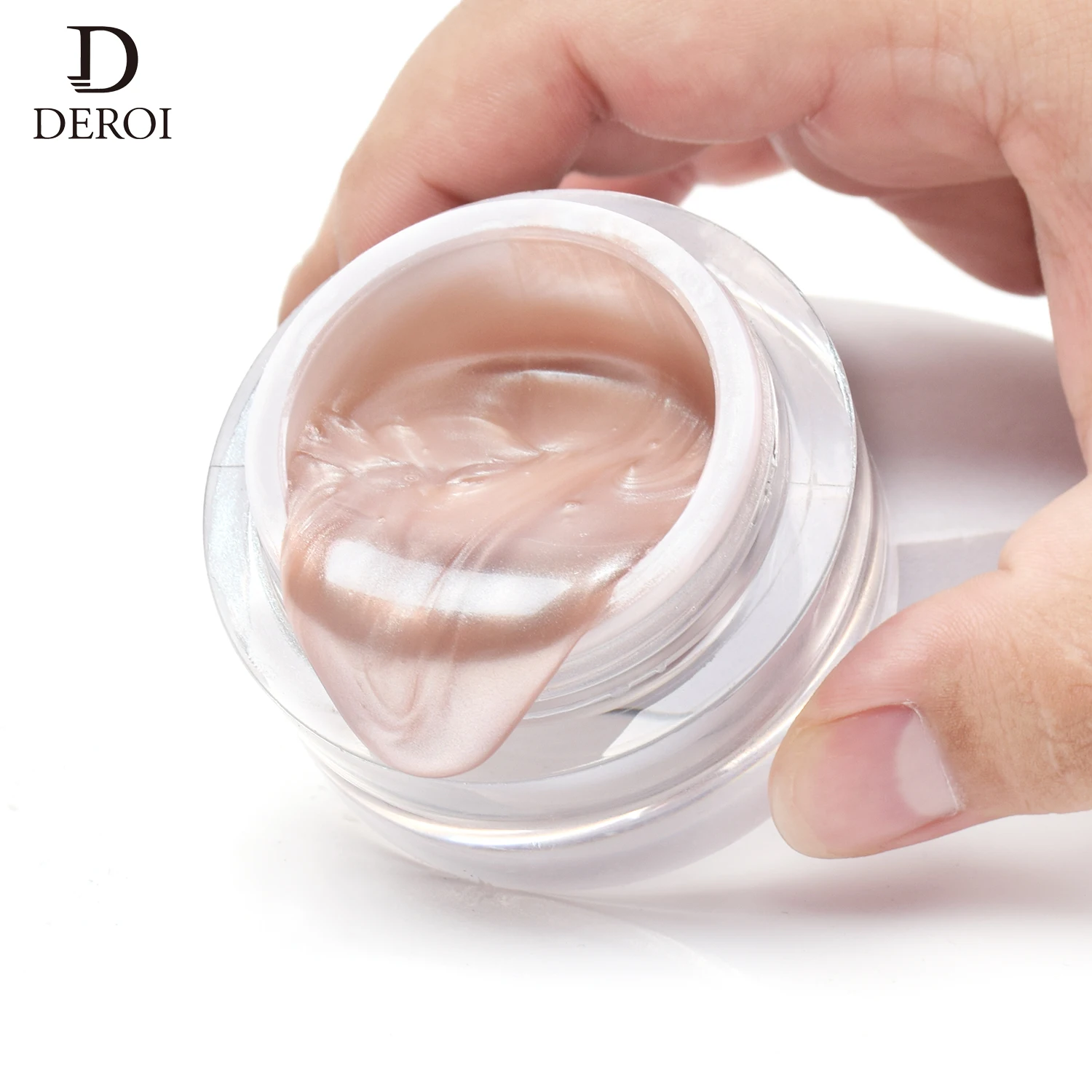 Deroi Pearl Glitter Gel Builder 20 Colors Shimmer Hema Free Self Leveing Gel Builder Extension Nail Gel