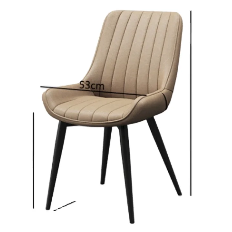 Soft Padded Rustic Metal Restaurant Leather Chair Living Room Accent Lounge Chair Faux Leather Chair Retro