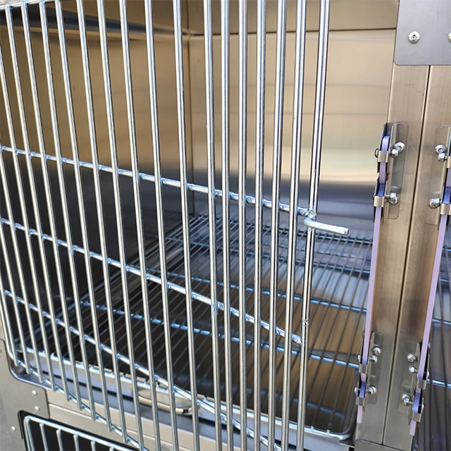 Metal pet dog cage For Vet Medical Stainless Steel dog kennels cages cat rabbit cage