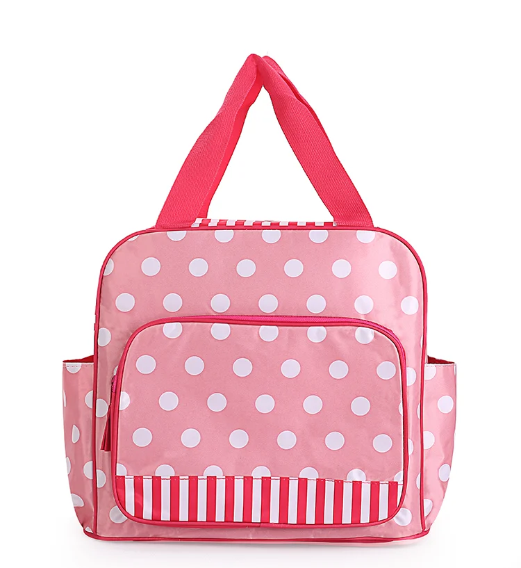 Оптовая продажа с завода, тканевая сумка-тоут на заказ, сумки для подгузников, сумка для влажных подгузников с портативной пеленальной подушкой