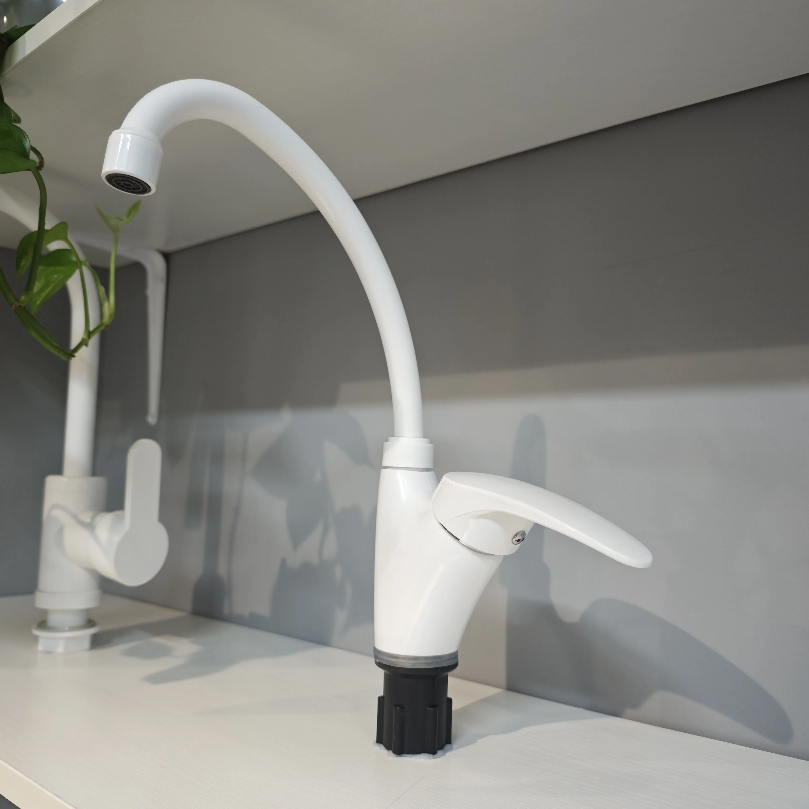 deck mounted single handle cold and hot water kitchen taps mixer plastic faucet and taps