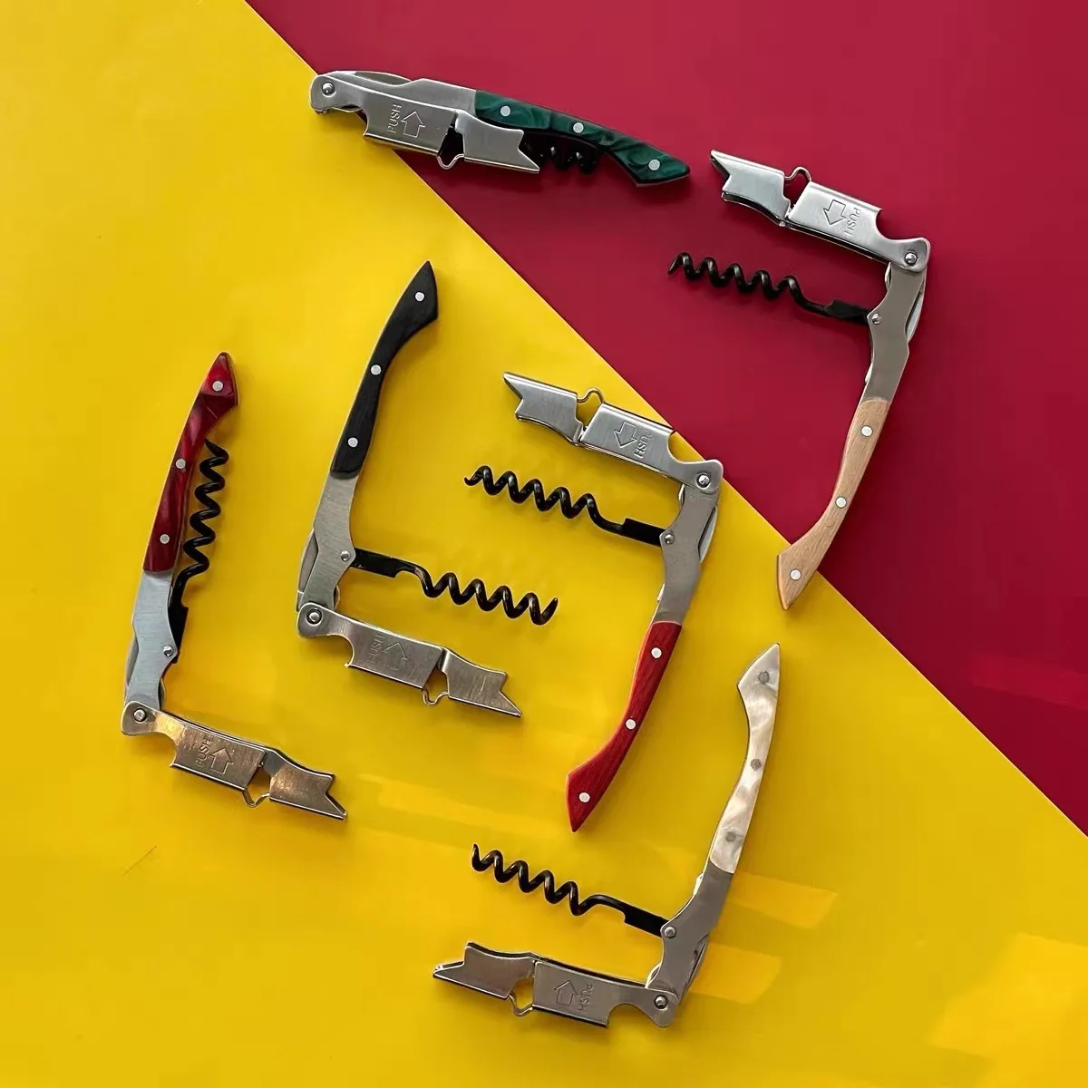 Wine Opener Professional Corkscrews for Wine Bottles Foil Cutter and Cap Remover Manual Wine Key for Waiters and Home Use
