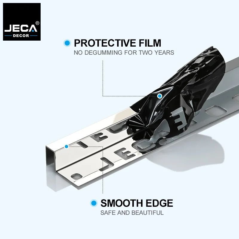 Foshan Supplier JECA Tile Edge Strip Stainless Steel Gold Ceramic Trim