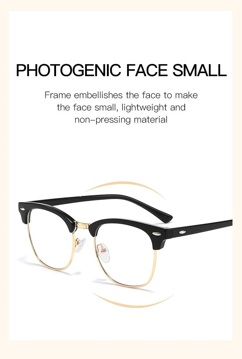 Classic Half Photochromic Polarized Anti Blue Light UV400 Sunglasses New Arrival Fashionable Sunglasses Women Black White Brown